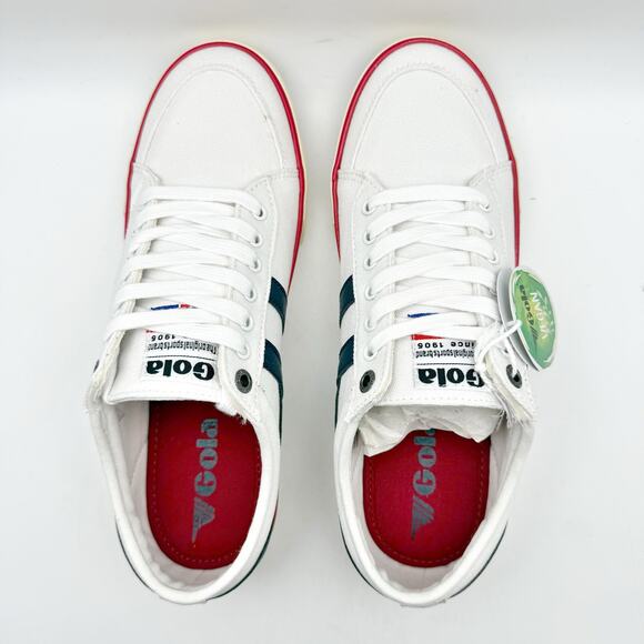 Gola Mens Comet Sneakers EU 43 US 10 White Navy Red Canvas NIB - Picture 11 of 13